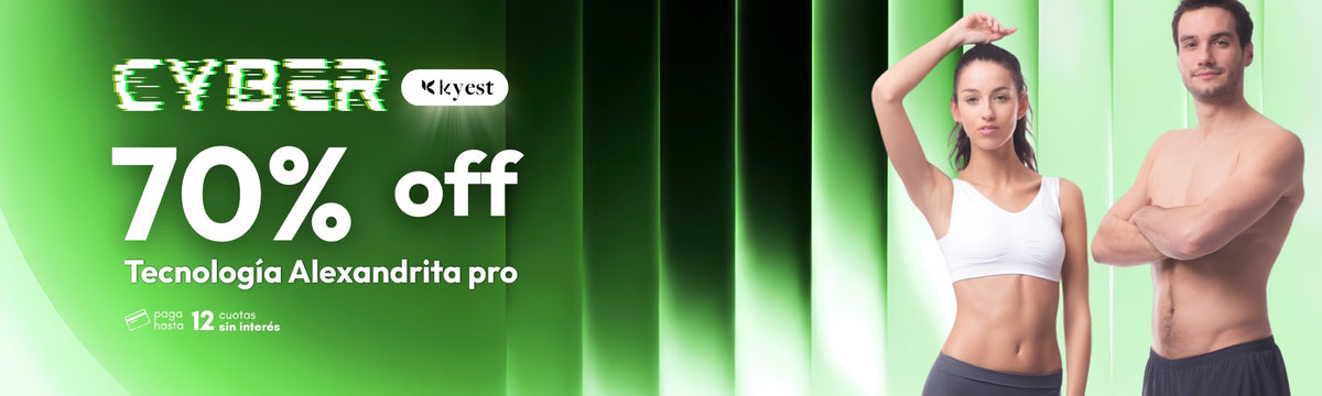 Cyber Kyest: 70% OFF en depilación láser con tecnología Alexandrita Pro, hasta 12 cuotas sin interés