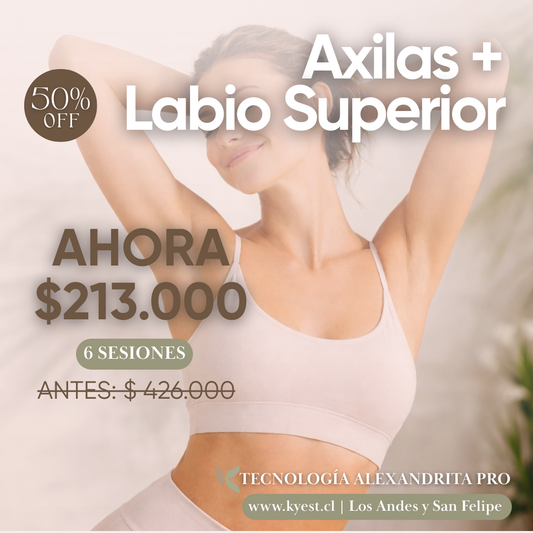 Axilas y Labio Superior | Depilación láser Alexandrita Pro